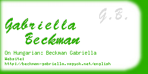 gabriella beckman business card